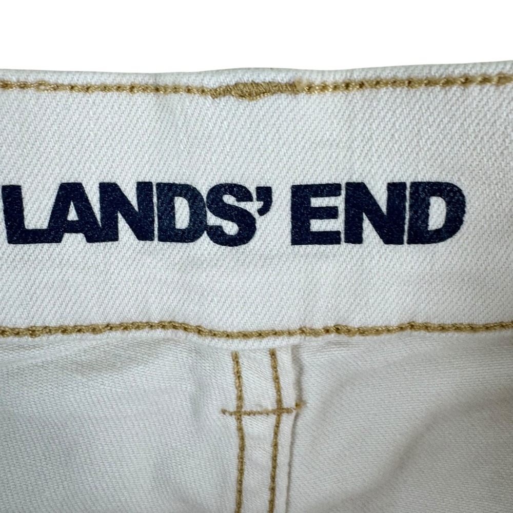 Lands End NWT Womens Beige High Rise Wide Cotton Blend Jean Size 26W - Picture 5 of 9